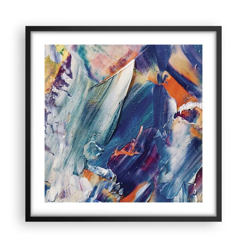 Poster in black frame - Whirlwind of Colour - 50x50 cm