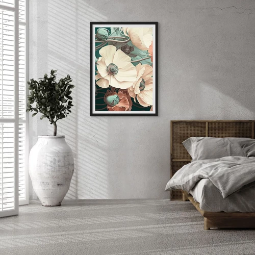 Poster in black frame - Whisper of the Poppies - 50x70 cm