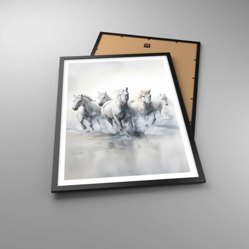 Poster in black frame - White Magic - 50x70 cm