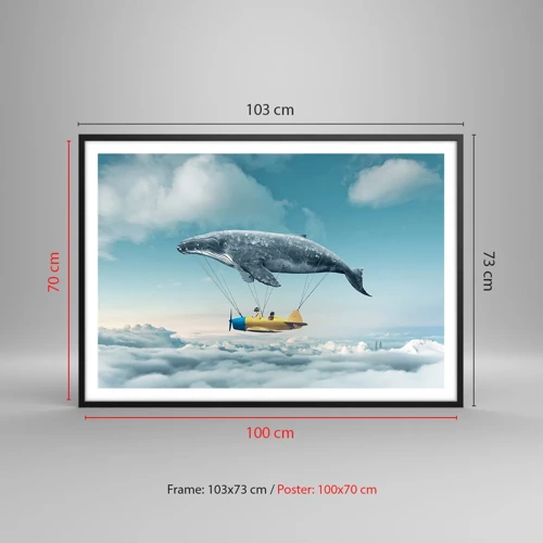 Poster in black frame - Why Not? - 100x70 cm