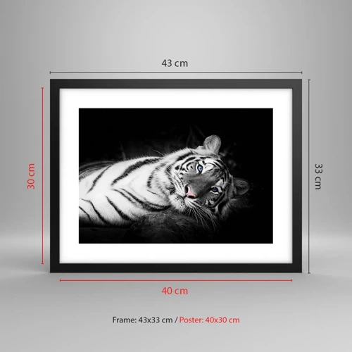 Poster in black frame - Wilderness and Calm - 40x30 cm