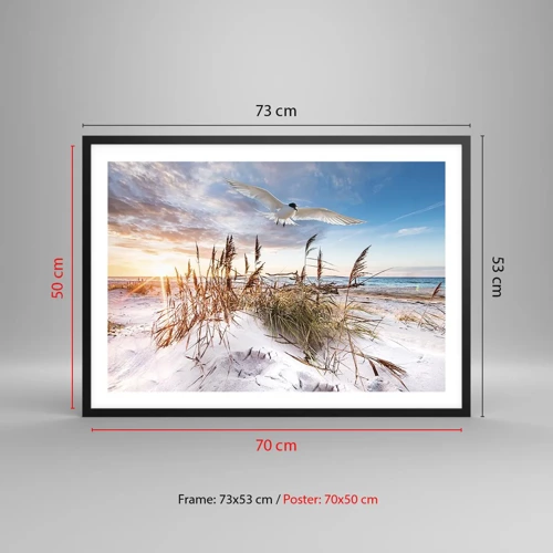 Poster in black frame - Wind from the Sea - 70x50 cm