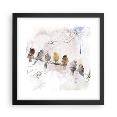 Poster in black frame - Winged Encounter - 30x30 cm