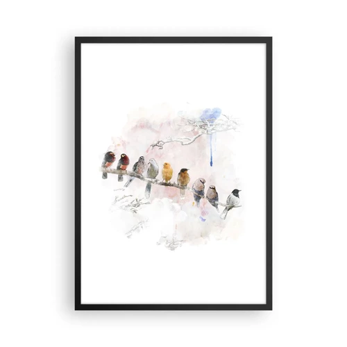 Poster in black frame - Winged Encounter - 50x70 cm