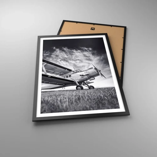 Poster in black frame - Winged Pilgrim - 50x70 cm