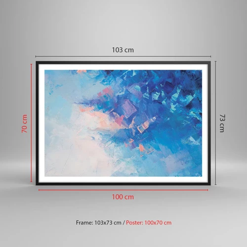 Poster in black frame - Winter Abstract - 100x70 cm