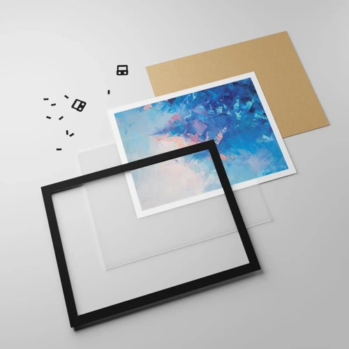 Poster in black frame - Winter Abstract - 100x70 cm