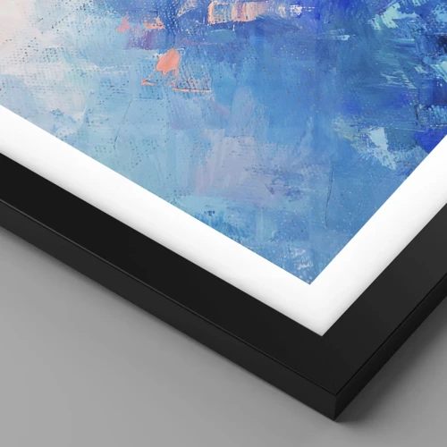 Poster in black frame - Winter Abstract - 100x70 cm