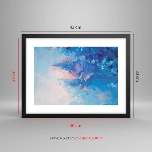 Poster in black frame - Winter Abstract - 40x30 cm