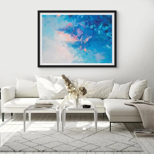 Poster in black frame - Winter Abstract - 50x40 cm