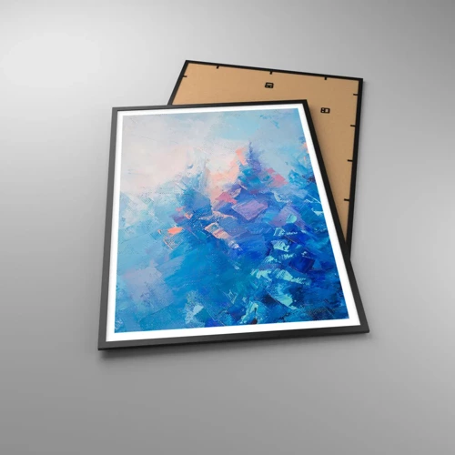 Poster in black frame - Winter Abstract - 70x100 cm