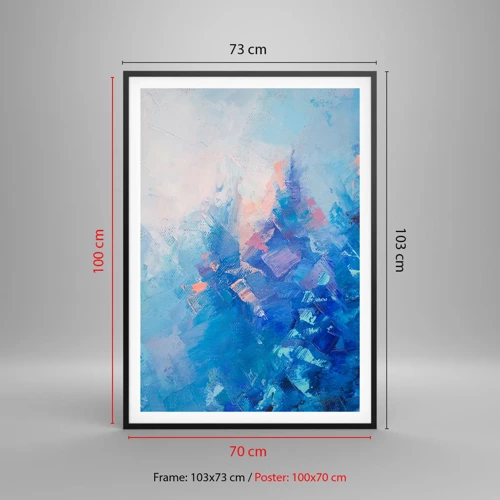 Poster in black frame - Winter Abstract - 70x100 cm