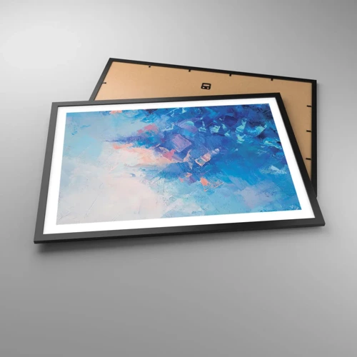 Poster in black frame - Winter Abstract - 70x50 cm