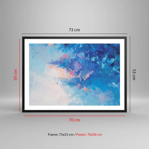 Poster in black frame - Winter Abstract - 70x50 cm