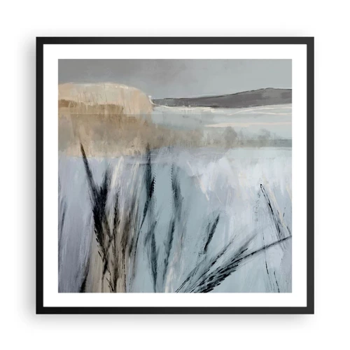 Poster in black frame - Winter Fields - 60x60 cm