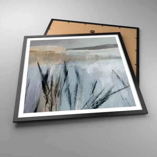 Poster in black frame - Winter Fields - 60x60 cm