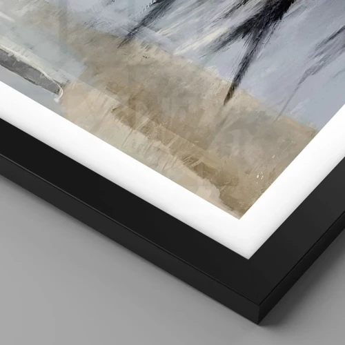 Poster in black frame - Winter Fields - 60x60 cm