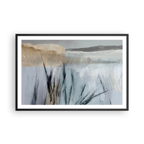 Poster in black frame - Winter Fields - 91x61 cm