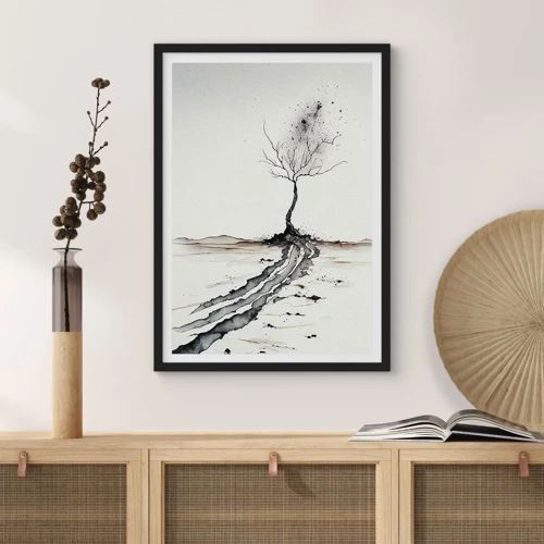 Poster in black frame - Winter Melancholy - 50x70 cm