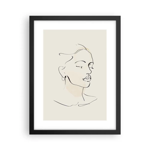 Poster in black frame - With a Decisive Line - 30x40 cm