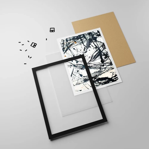 Poster in black frame - With or Without Meaning? - 30x40 cm