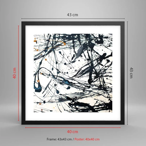 Poster in black frame - With or Without Meaning? - 40x40 cm