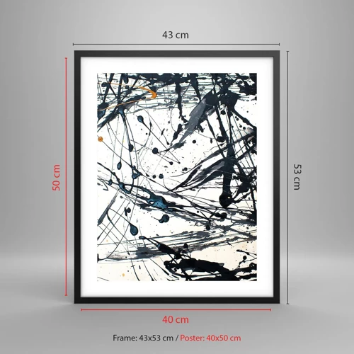 Poster in black frame - With or Without Meaning? - 40x50 cm