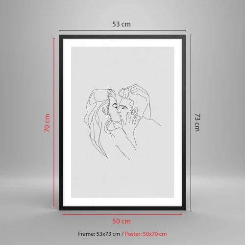 Poster in black frame - With the Same Line - 50x70 cm