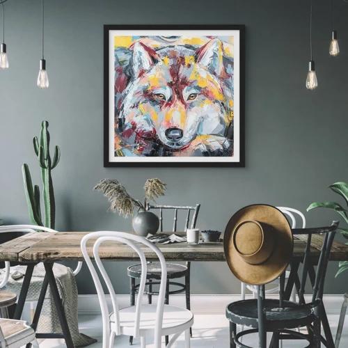 Poster in black frame - Wolf Eyes - 30x30 cm