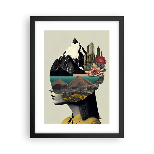 Poster in black frame - Woman - Always a Mystery - 30x40 cm