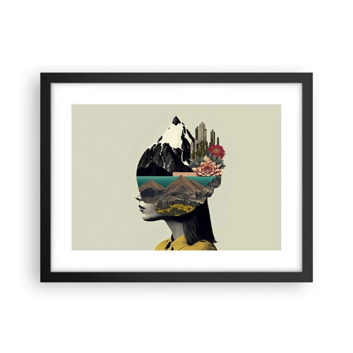 Poster in black frame - Woman - Always a Mystery - 40x30 cm