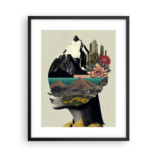 Poster in black frame - Woman - Always a Mystery - 40x50 cm
