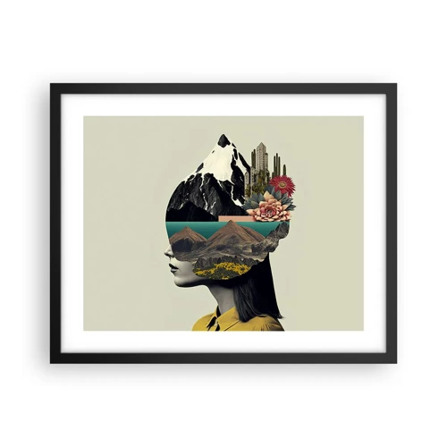 Poster in black frame - Woman - Always a Mystery - 50x40 cm