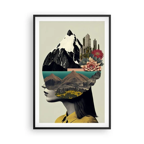 Poster in black frame - Woman - Always a Mystery - 61x91 cm