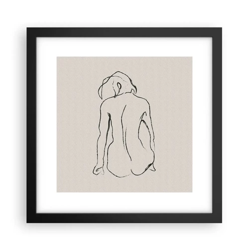 Poster in black frame - Woman Nude - 30x30 cm