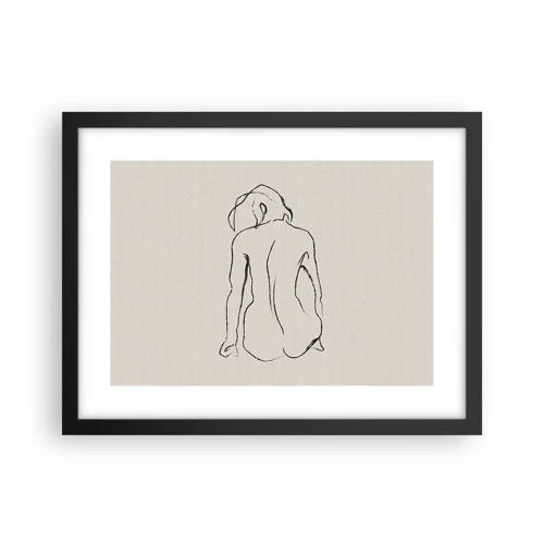 Poster in black frame - Woman Nude - 40x30 cm