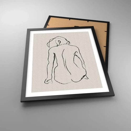 Poster in black frame - Woman Nude - 40x50 cm
