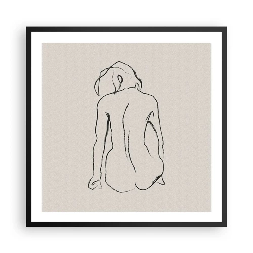 Poster in black frame - Woman Nude - 60x60 cm