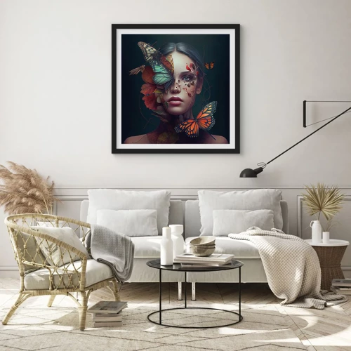 Poster in black frame - Wonderful Metamorphosis - 30x30 cm