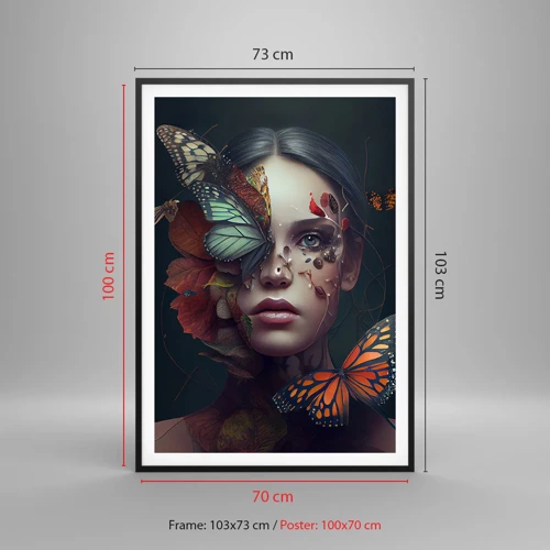 Poster in black frame - Wonderful Metamorphosis - 70x100 cm