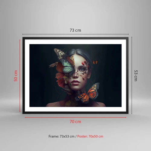 Poster in black frame - Wonderful Metamorphosis - 70x50 cm