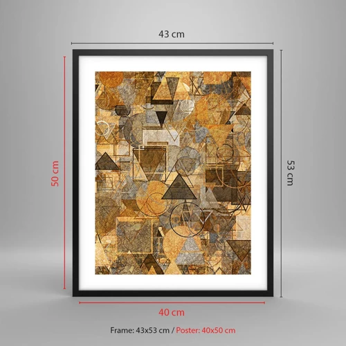 Poster in black frame - World Caught in One Form - 40x50 cm