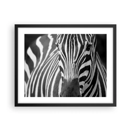 Poster in black frame - World Is Black and White - 50x40 cm