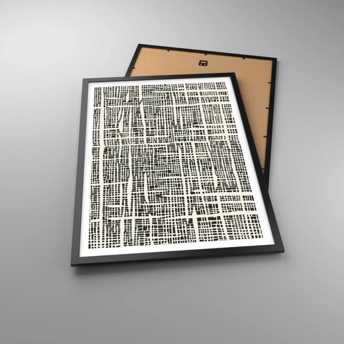 Poster in black frame - Woven Composition - 50x70 cm