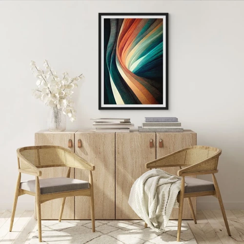 Poster in black frame - Woven from Colours - 50x70 cm