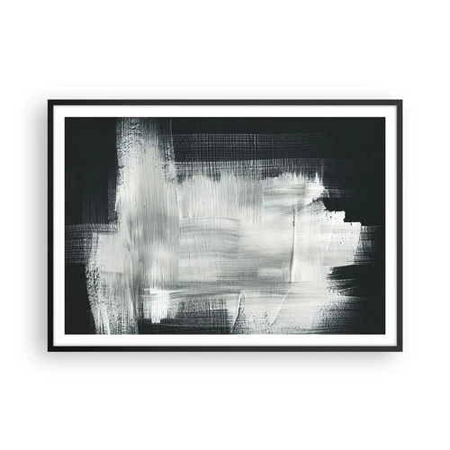 Poster in black frame - Woven from the Vertical and the Horizontal - 100x70 cm