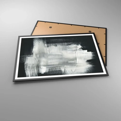 Poster in black frame - Woven from the Vertical and the Horizontal - 100x70 cm