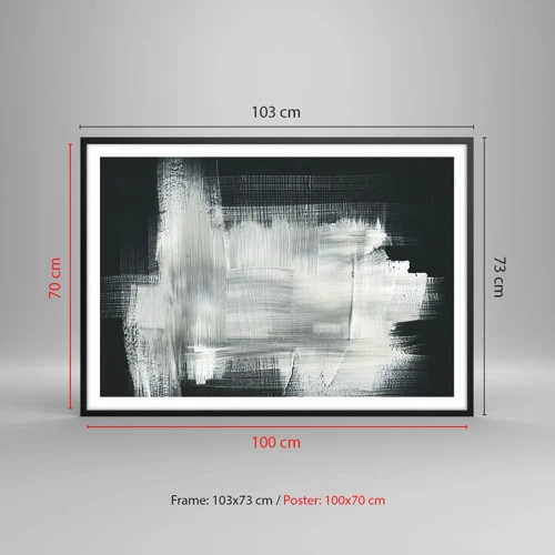 Poster in black frame - Woven from the Vertical and the Horizontal - 100x70 cm