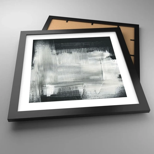 Poster in black frame - Woven from the Vertical and the Horizontal - 30x30 cm