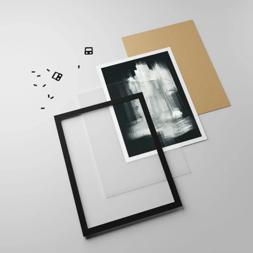 Poster in black frame - Woven from the Vertical and the Horizontal - 30x40 cm